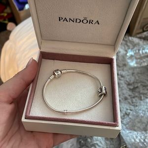 Pandora bracelet w/ k charm